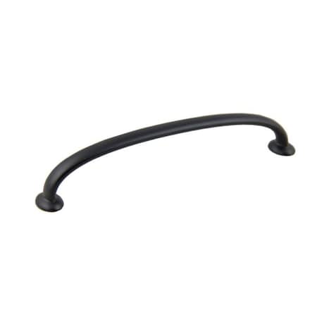 Crown 6-3/4" Deco Cabinet Pull with 6-3/10" Center to Center Matte Black Finish CHP87218BK